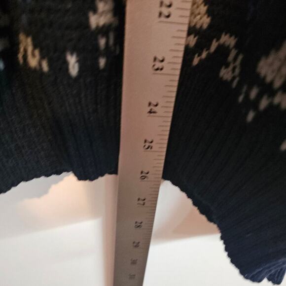 Vintage Cosby Sweater Mens Large Black 90s Geometric Academia Retro Grandpa - Picture 7 of 9